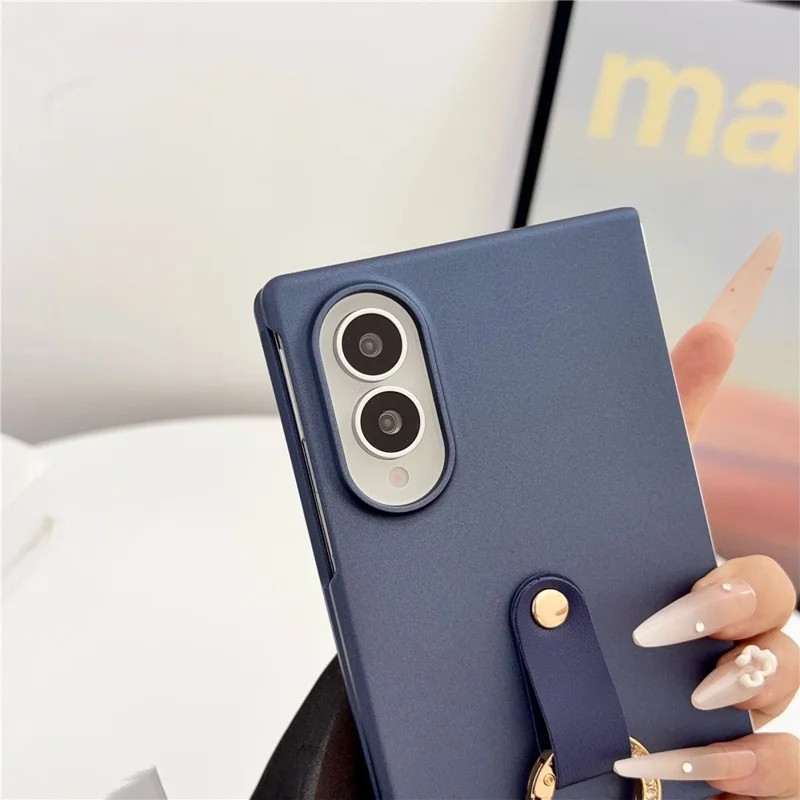 For Samsung Galaxy Z Fold8 Case Ultra Slim PC Phone Cover with Pearl Pendant - Sapphire