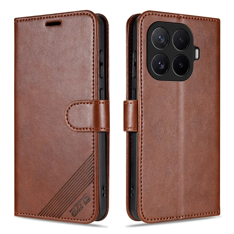 AZNS Für Xiaomi 17T Tasche Anti-Kratz PU-Leder Ständer Brieftasche Handyhülle - Braun