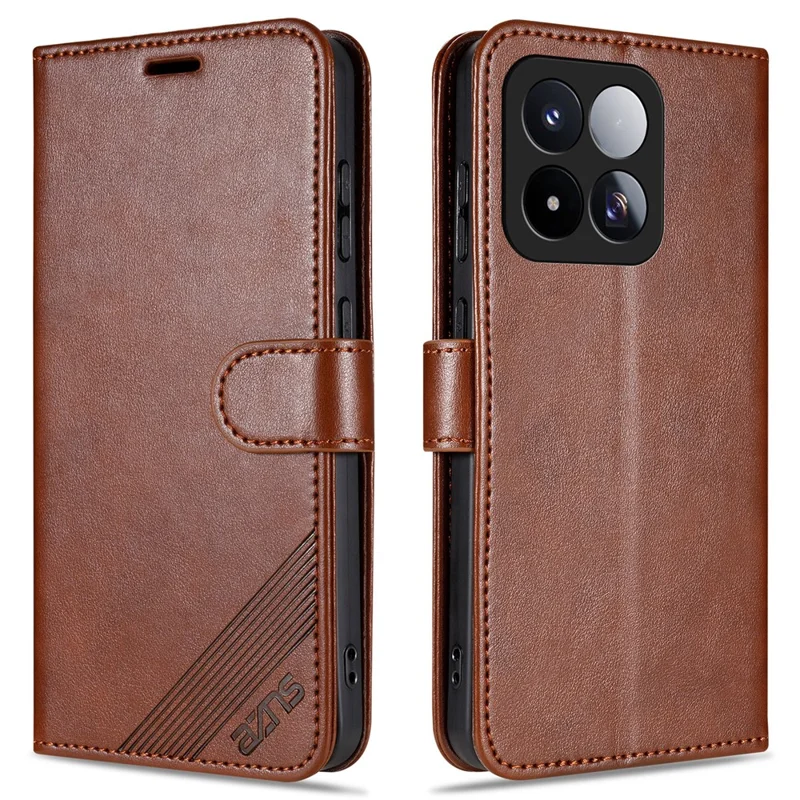 AZNS Für Xiaomi 17 Max Tasche Kratzfeste PU-Leder Stand Wallet Handyhülle - Braun