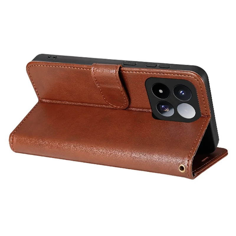 AZNS Für Xiaomi 17 Max Tasche Kratzfeste PU-Leder Stand Wallet Handyhülle - Braun