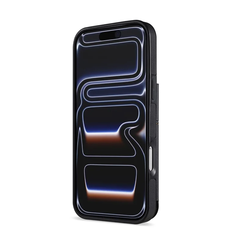 N.BEKUS P4 För iPhone 18 Pro Max / 17 Pro Max Hölse RFID-skydd Kortficka PU-läder + TPU Mobilskal med Fotpodd - Svart