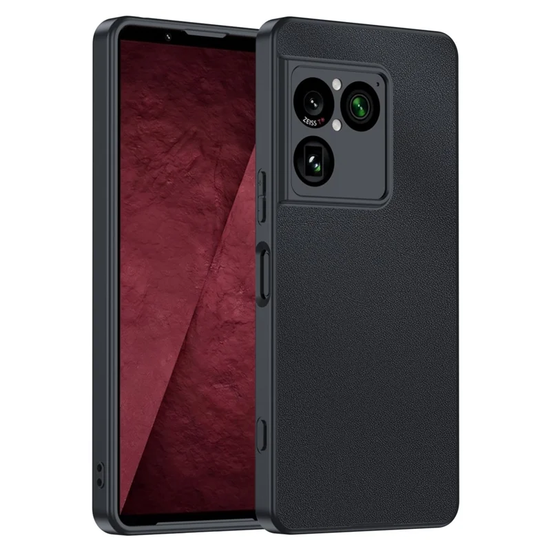For Sony Xperia 1 VIII Case PU Leather Coated PC + TPU Anti-Drop Phone Cover - Black