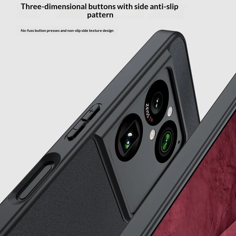 For Sony Xperia 1 VIII Case PU Leather Coated PC + TPU Anti-Drop Phone Cover - Black