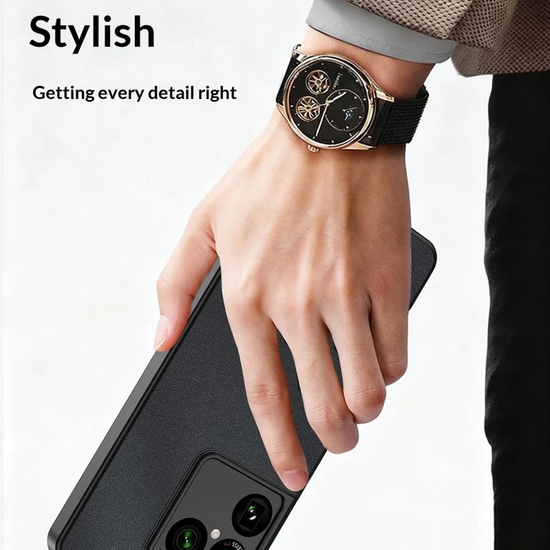 For Sony Xperia 1 VIII Case PU Leather Coated PC + TPU Anti-Drop Phone Cover - Black