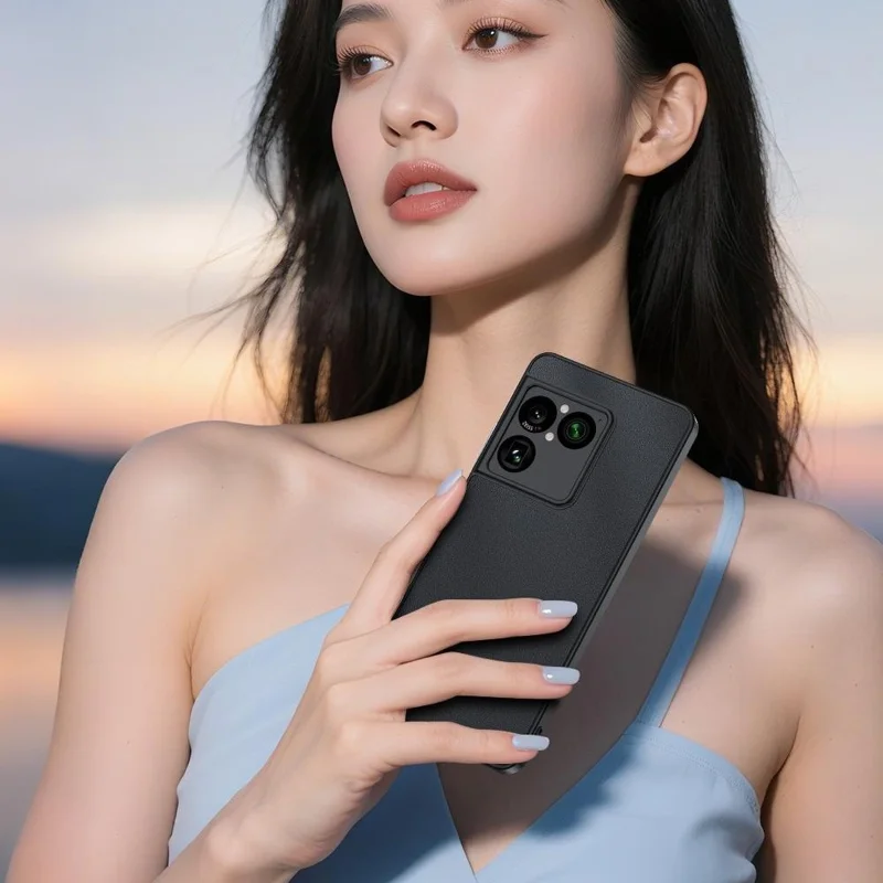 For Sony Xperia 1 VIII Case PU Leather Coated PC + TPU Anti-Drop Phone Cover - Black