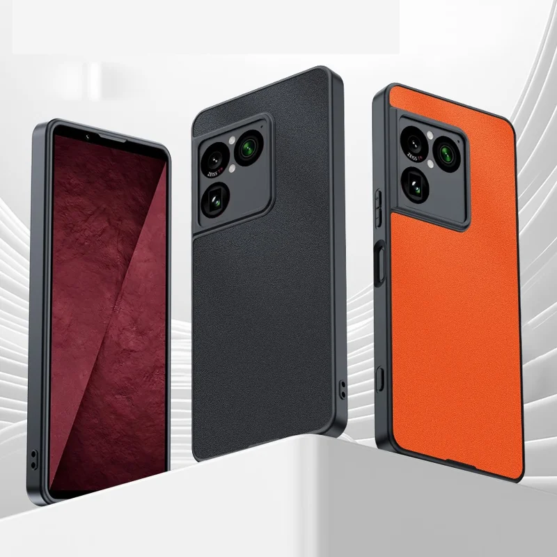 For Sony Xperia 1 VIII Case PU Leather Coated PC + TPU Anti-Drop Phone Cover - Black