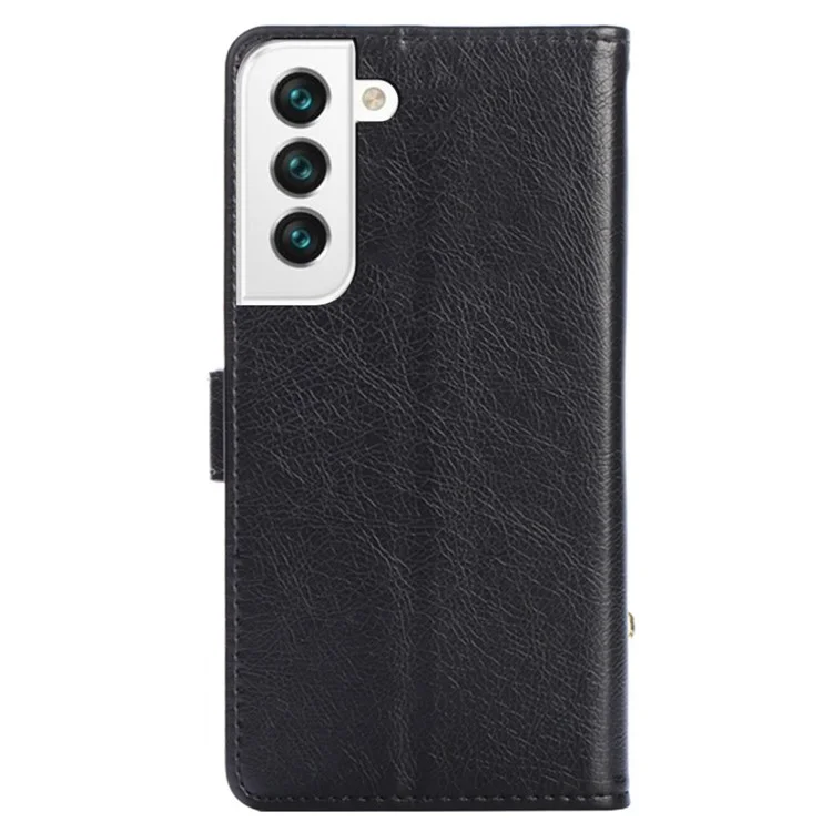 Per Samsung Galaxy S23 Plus Case Pocket Pocket Pickele Cover Del Portafoglio Per Supporto Regolabile Con Cinturino Pratico Con Cinturino Pratico - Nero