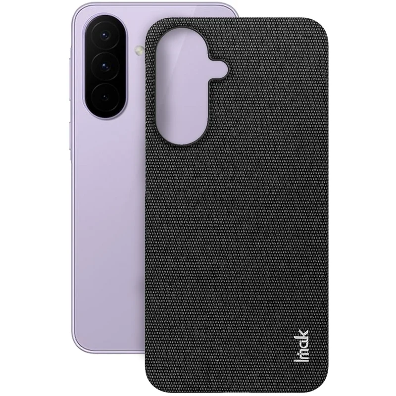 IMAK Ruiyi Series for Samsung Galaxy A27 Case Fabric Texture Leather + PC Phone Back Cover - Black