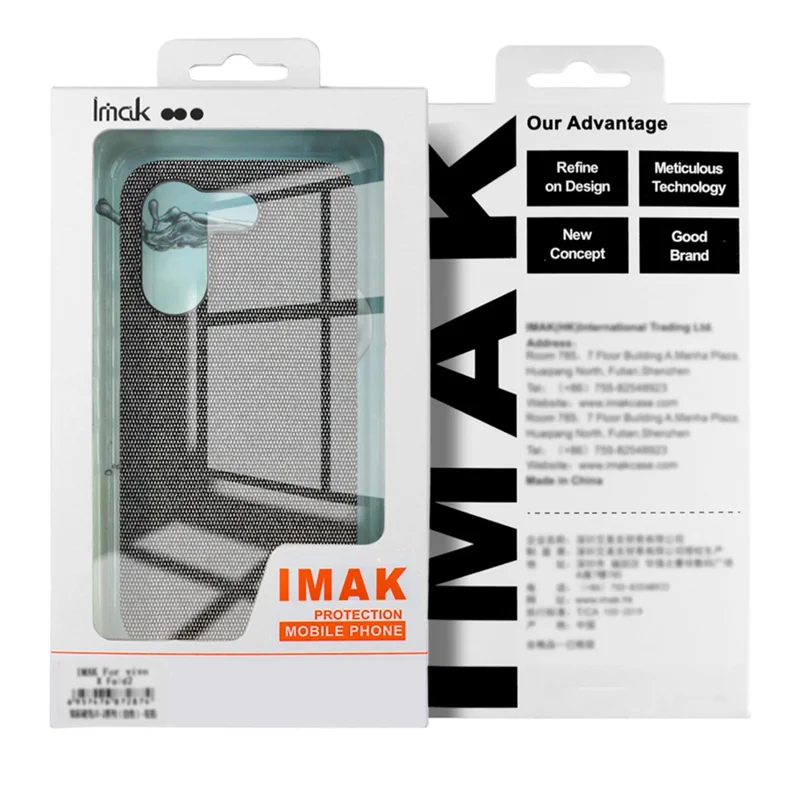 IMAK Ruiyi Series for Samsung Galaxy A27 Case Fabric Texture Leather + PC Phone Back Cover - Black