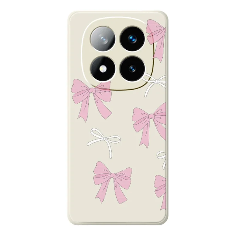 Til Xiaomi Redmi Note 15 Pro 4G (Global) Cover med Lyserøde Sløjfer, Mønsterprint, Lige Kant, TPU Telefon Bagdæksel - Beige