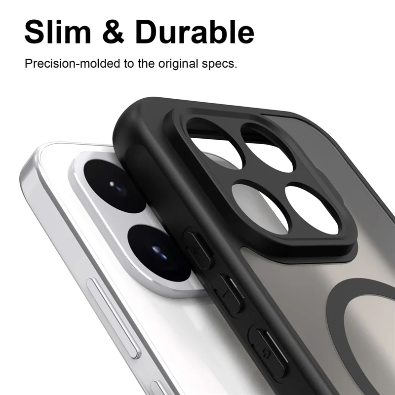 Magnetische Hülle für Xiaomi 17T Anti-Drop Matt PC + TPU Handyhülle - Schwarz