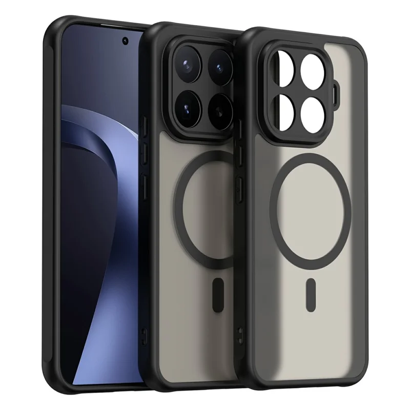 For Xiaomi 17T Pro Magnetisk Case Anti Drop Matte PC + TPU Telefonbeskyttelse - Sort