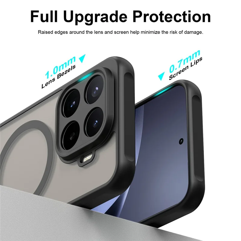 For Xiaomi 17T Pro Magnetisk Case Anti Drop Matte PC + TPU Telefonbeskyttelse - Sort