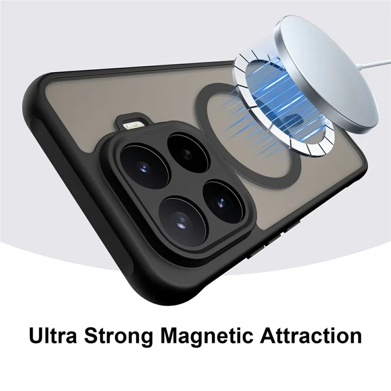 For Xiaomi 17T Pro Magnetisk Case Anti Drop Matte PC + TPU Telefonbeskyttelse - Sort