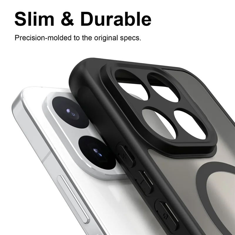 For Xiaomi 17T Pro Magnetisk Case Anti Drop Matte PC + TPU Telefonbeskyttelse - Sort