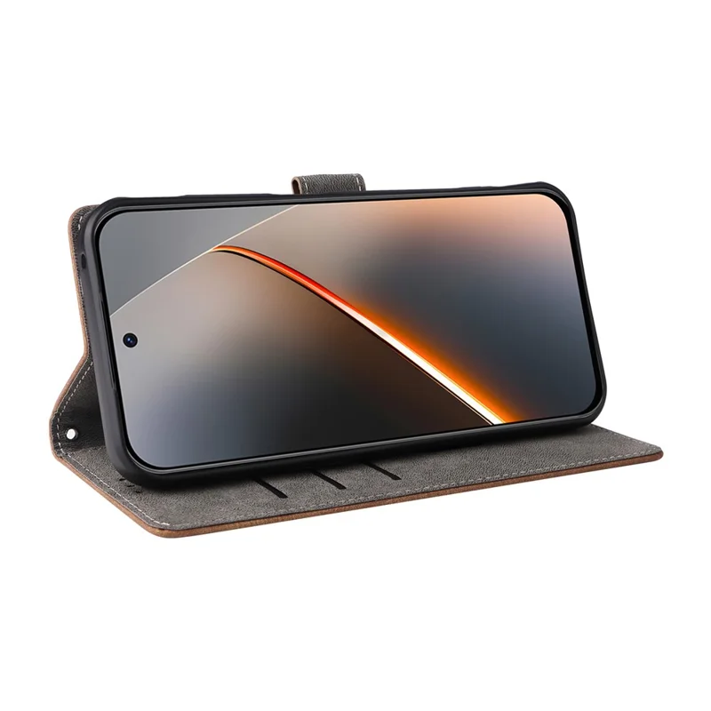 For ZTE nubia Neo 5 5G Wallet Case RFID Blocking PU Leather Phone Cover Stand with Strap - Brown