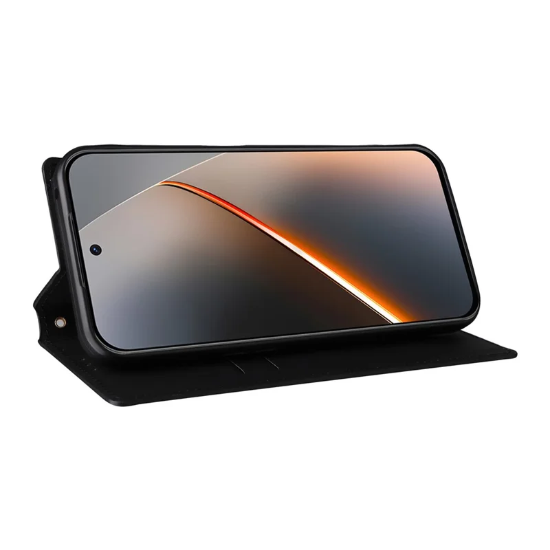 For ZTE nubia Neo 5 5G Case Wallet Rhombus Imprinted PU Leather Phone Cover - Black