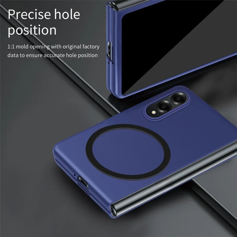 For Samsung Galaxy Z Fold8 Magnetic Case Skin-Touch Matte Hard PC Phone Cover - Black