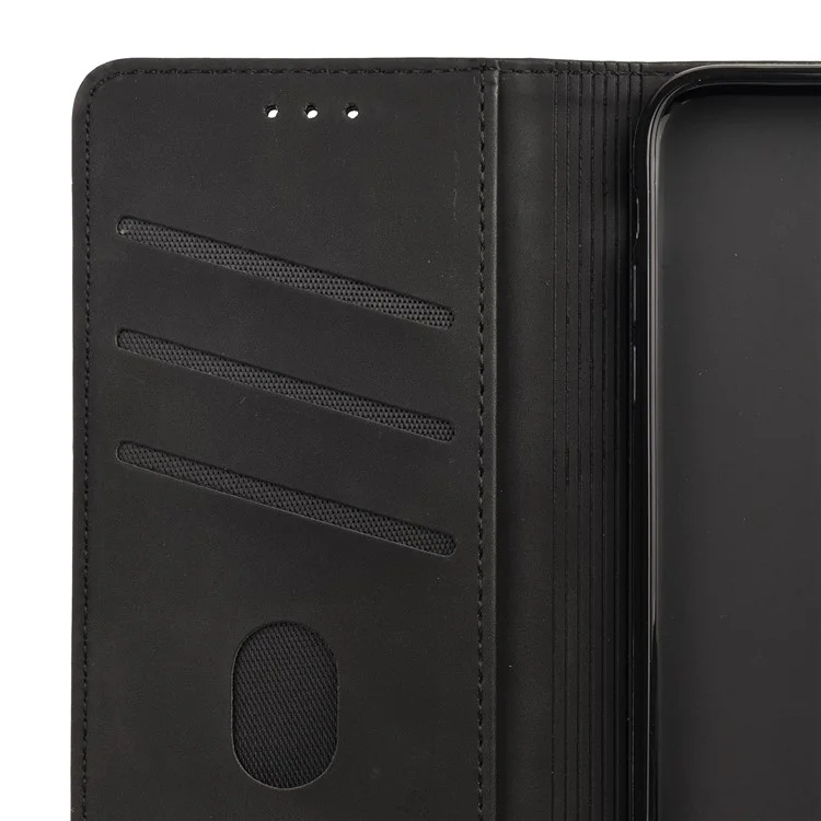 Per Oppo A17 4G / A17k 4G Custodia per Telefono Colore Splicing Skin-touch Pelle PU Chiusura Magnetica Auto Stand Portafoglio Cover - Nero