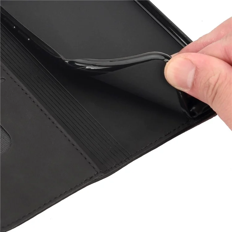 Per Oppo A17 4G / A17k 4G Custodia per Telefono Colore Splicing Skin-touch Pelle PU Chiusura Magnetica Auto Stand Portafoglio Cover - Nero