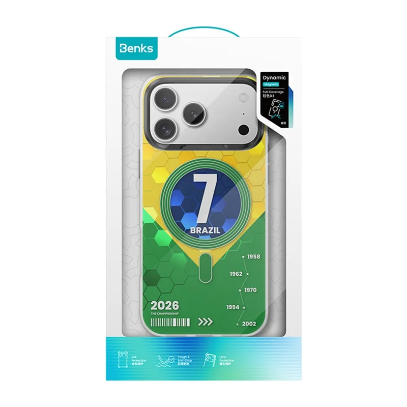 BENKS D3 for iPhone 17 Pro Max Magnetic Case Football Theme TPU Shockproof Phone Cover - German Will