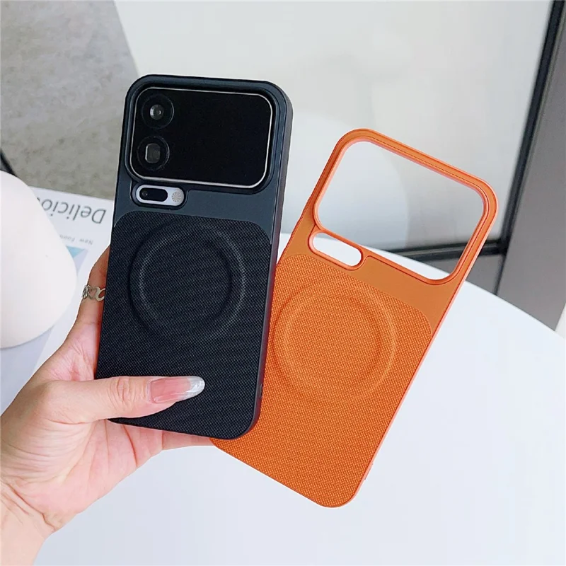 For Xiaomi 17 Pro Max Magnetic Case Ring Kickstand Tech Fabric Coated PC + TPU Phone Back Cover with Tempered Glass Screen Protector - Dark Grey