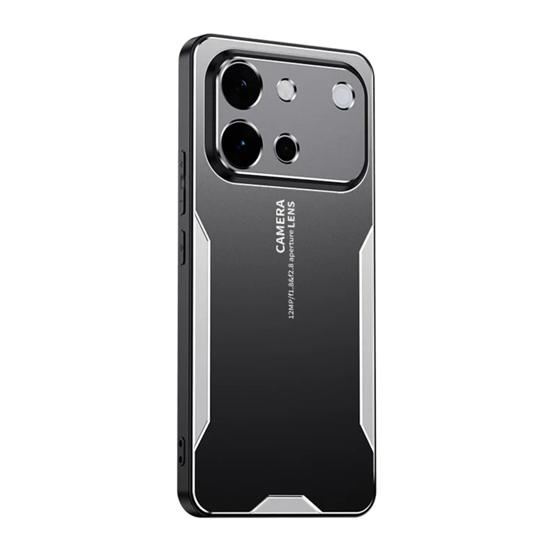 For vivo S60 5G Phone Case Aluminium Alloy TPU PC Back Cover - Silver