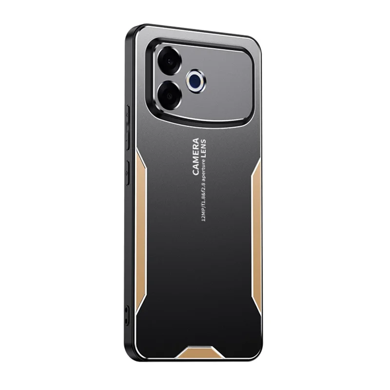 Funda para teléfono Oppo A6s Pro 4G, carcasa trasera de aleación de aluminio, TPU y PC - Dorado