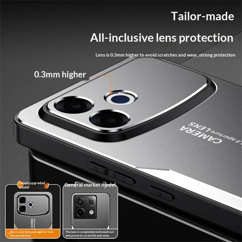 Funda para teléfono Oppo A6s Pro 4G, carcasa trasera de aleación de aluminio, TPU y PC - Dorado