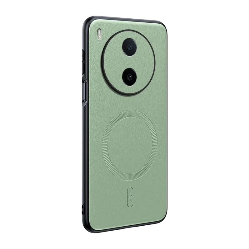 Cover Magnetico per vivo Y600 Pro 5G in Pelle Rivestita in TPU + PC - Verde