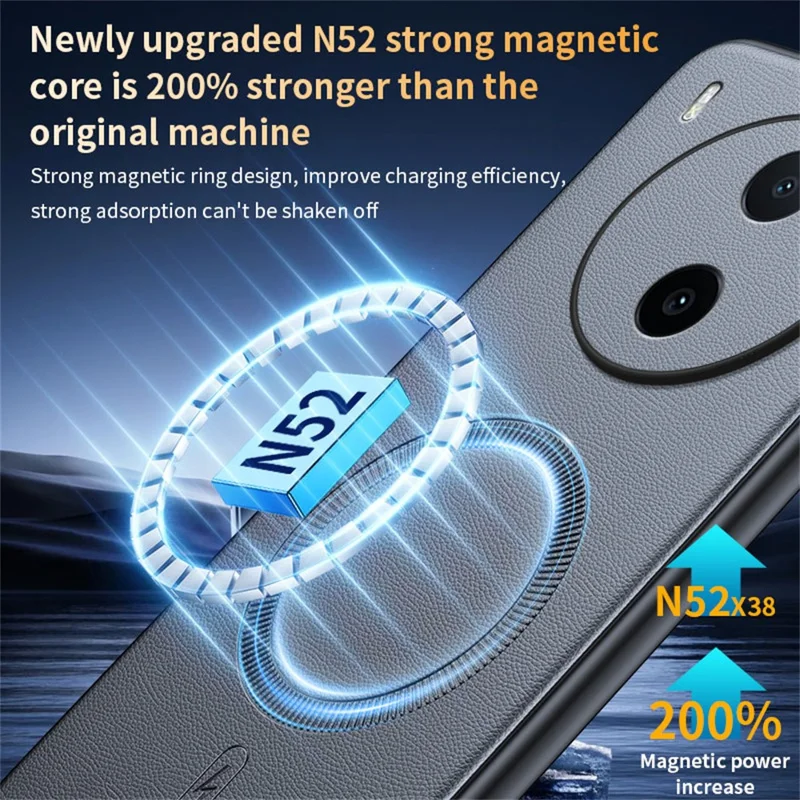 Cover Magnetico per vivo Y600 Pro 5G in Pelle Rivestita in TPU + PC - Verde