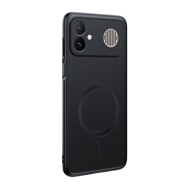 Cover Magnetica per Xiaomi Redmi K90 Max 5G, Rivestimento in Pelle TPU + PC, Compatibile con Caricabatterie Magnetici e Supporti Auto - Nero