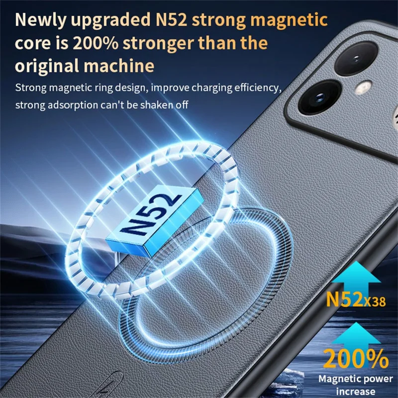 Cover Magnetica per Xiaomi Redmi K90 Max 5G, Rivestimento in Pelle TPU + PC, Compatibile con Caricabatterie Magnetici e Supporti Auto - Nero