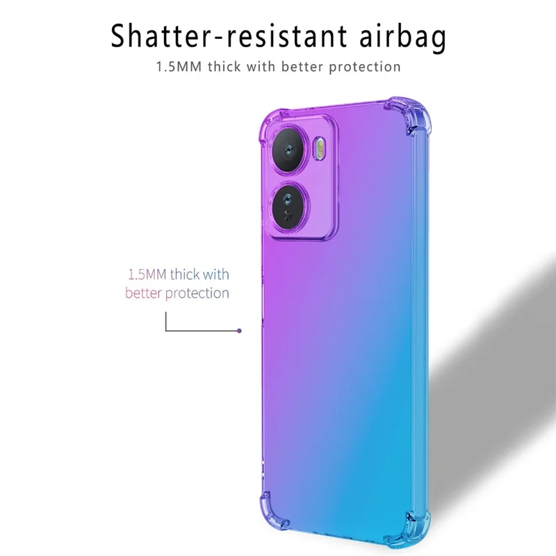 Cover per Xiaomi Redmi 15a 5G, Custodia Antiurto con Design a Gradiente in TPU, Colore Rosa/Oro
