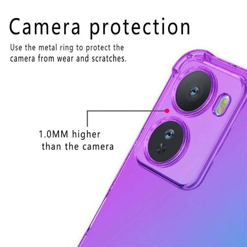 Cover per Xiaomi Redmi 15a 5G, Custodia Antiurto con Design a Gradiente in TPU, Colore Rosa/Oro