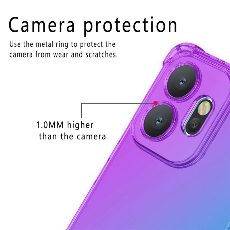 Obudowa na OnePlus 15T 5G, kolor gradientowy, pokrowiec z tworzywa TPU chroniący przed upadkiem - różowy / złoty