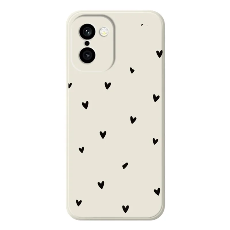 For OnePlus 15R 5G  /  Ace 6T 5G Case Little Hearts Pattern Printing Straight Edge TPU Phone Back Cover - Beige