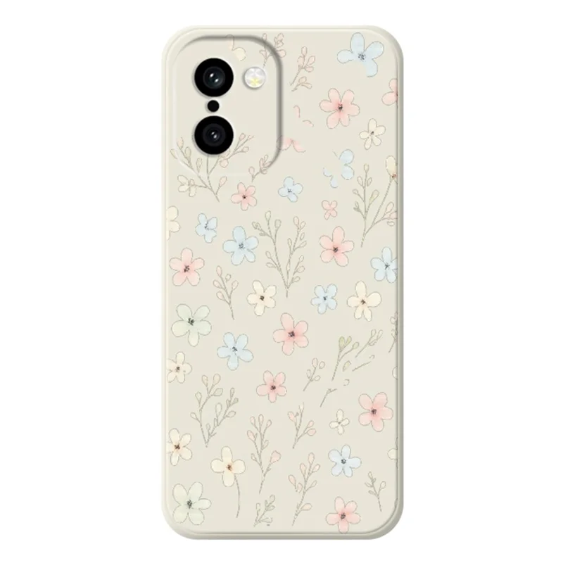 Für OnePlus 15R 5G / Ace 6T 5G Hülle Kleine Blütenzweige Musterdruck Gerader Rand TPU-Handyrückseite - Beige