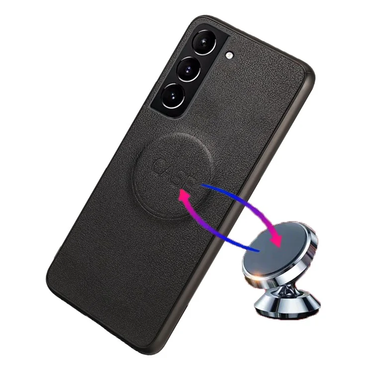 Detachable Phone Cover For Samsung Galaxy S23 Slim PU Leather+TPU Flip Wallet Drop-proof Phone Case - Black