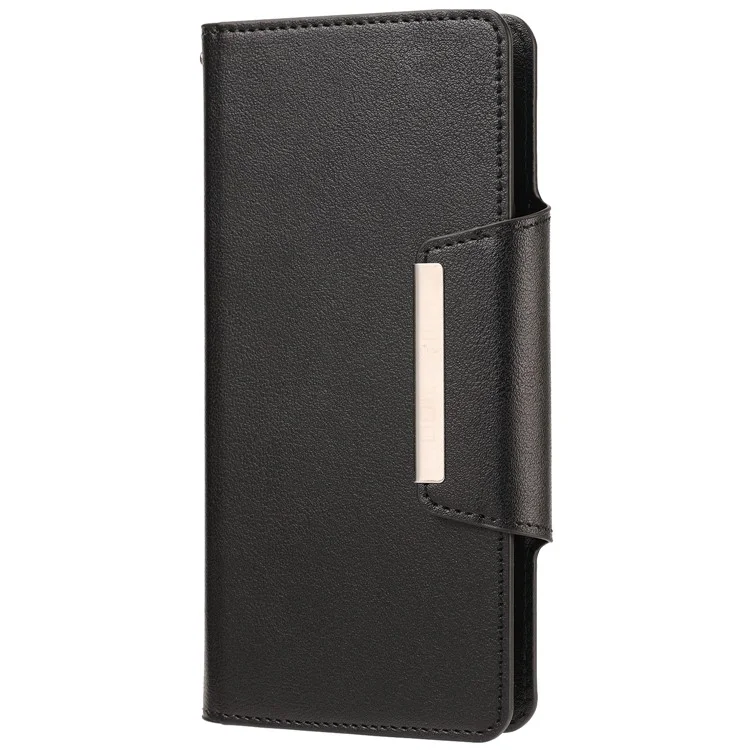 Detachable Phone Cover For Samsung Galaxy S23 Slim PU Leather+TPU Flip Wallet Drop-proof Phone Case - Black