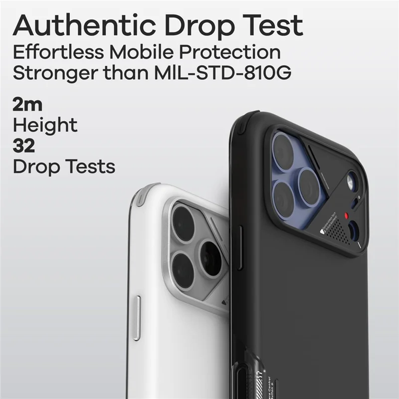 AULUMU A17 Für iPhone 17 Pro Max Stoßfester Magnetischer Case PC + TPU Handyhülle mit Aluminiumlegierter Kameraabdeckung – Schwarz