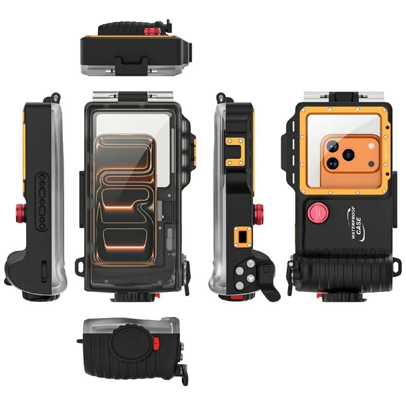 For iPhone 17 Diving Waterproof Case 45m / 147ft Underwater Photography Surfing Photo Video Housing Cover