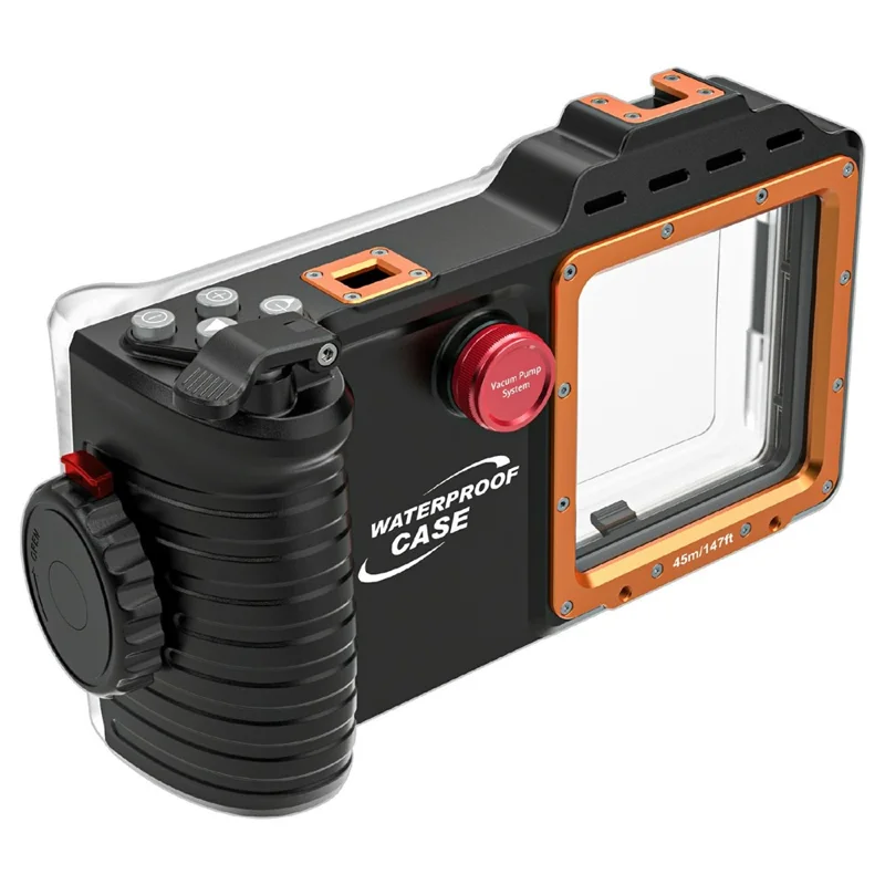 For iPhone 17 Diving Waterproof Case 45m / 147ft Underwater Photography Surfing Photo Video Housing Cover