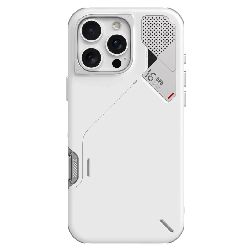 AULUMU A17 For iPhone 16 Pro Max Shockproof Case PC + TPU Phone Cover with Aluminum Alloy Camera Frame - White