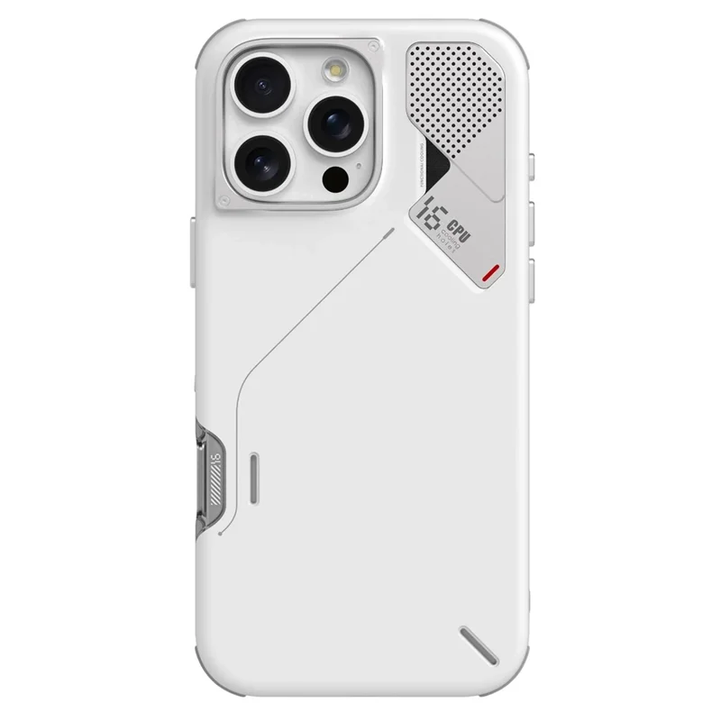 AULUMU A17 For iPhone 16 Pro Shockproof Case PC + TPU Phone Cover with Aluminum Alloy Camera Frame - White