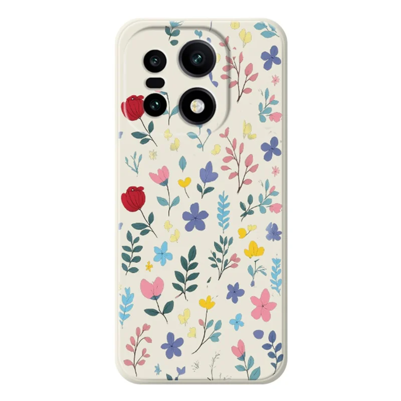 För OnePlus 15 5G-hölle med färgglada blomstjärnar, tryckt mönster, raka kanter, TPU mobilhölje - Beige
