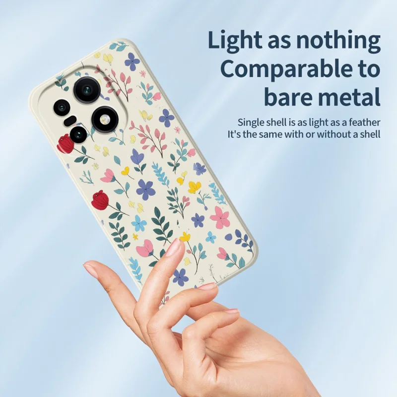 För OnePlus 15 5G-hölle med färgglada blomstjärnar, tryckt mönster, raka kanter, TPU mobilhölje - Beige