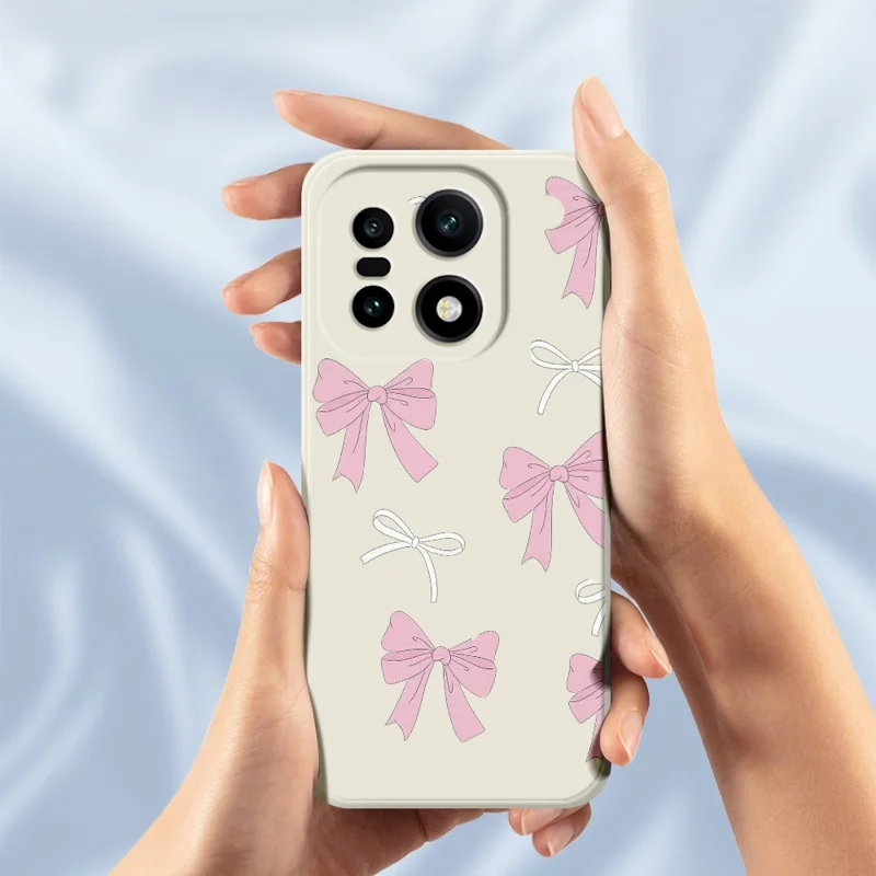 För OnePlus 15 5G-skåll Rosa prickar mönstertryckck Raka kanter TPU mobil baksida - Beige