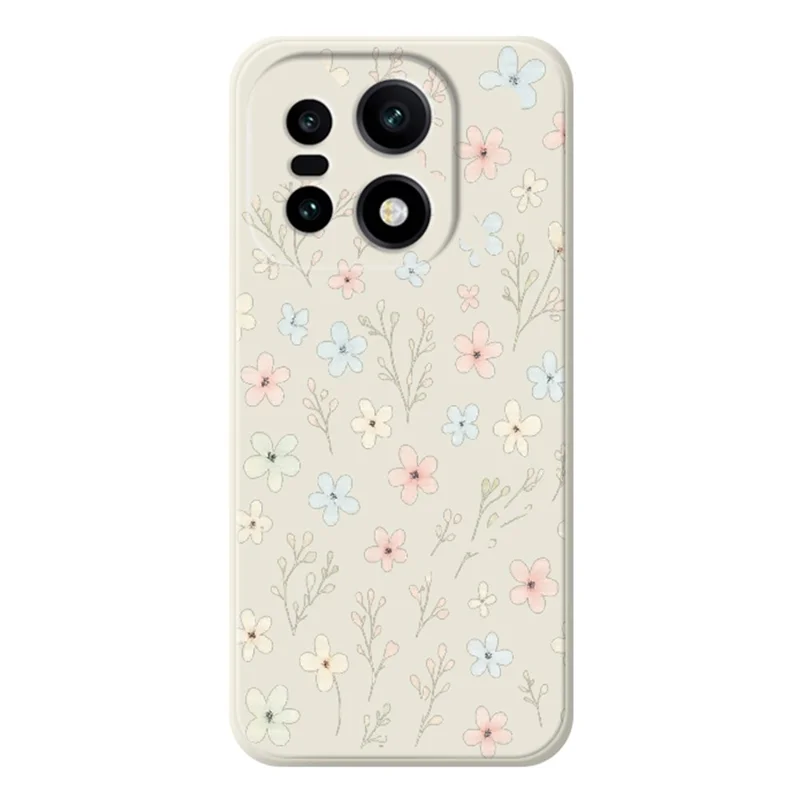 För OnePlus 15 5G-fodral Små blommande kvistar Mönstertryck Raka kanter TPU mobilhölje - Beige