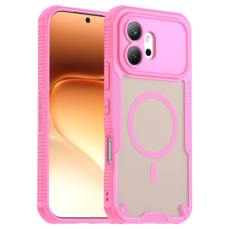 Funda magnética para Honor 600 5G, carcasa trasera de teléfono TPU + PC - Rosa